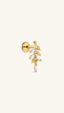 KOSINER At Dawn 925 Sterling Silver Olive Branch Marquise Drop Flat Back Stud side view