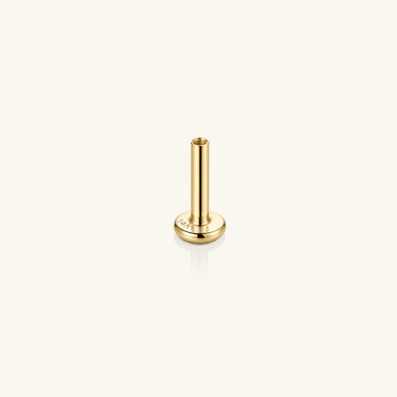 Base plana em ouro maciço 14K 5mm/6,5mm/8mm