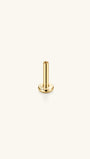 Base plana em ouro maciço 14K 5mm/6,5mm/8mm