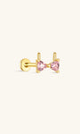 KOSINER Seaspritz 925 sterling silver pink bikini flat back stud