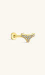 KOSINER Seaspritz 925 sterling silver blue bikini flat back stud