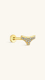 KOSINER Seaspritz 925 sterling silver blue bikini flat back stud