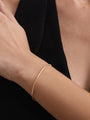 KOSINER 18K Gold Vermeil Cobra Chain Bracelet, Dainty Thin Snake Herringbone Adjustable Bracelet for Women, Minimalist Gold Stacking Bracelet
