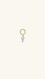 14K Gold Pear Lab-Grown Diamond Drop Charm