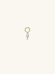 KOSINER 14K Gold Pear Lab-Grown Diamond Drop Charm