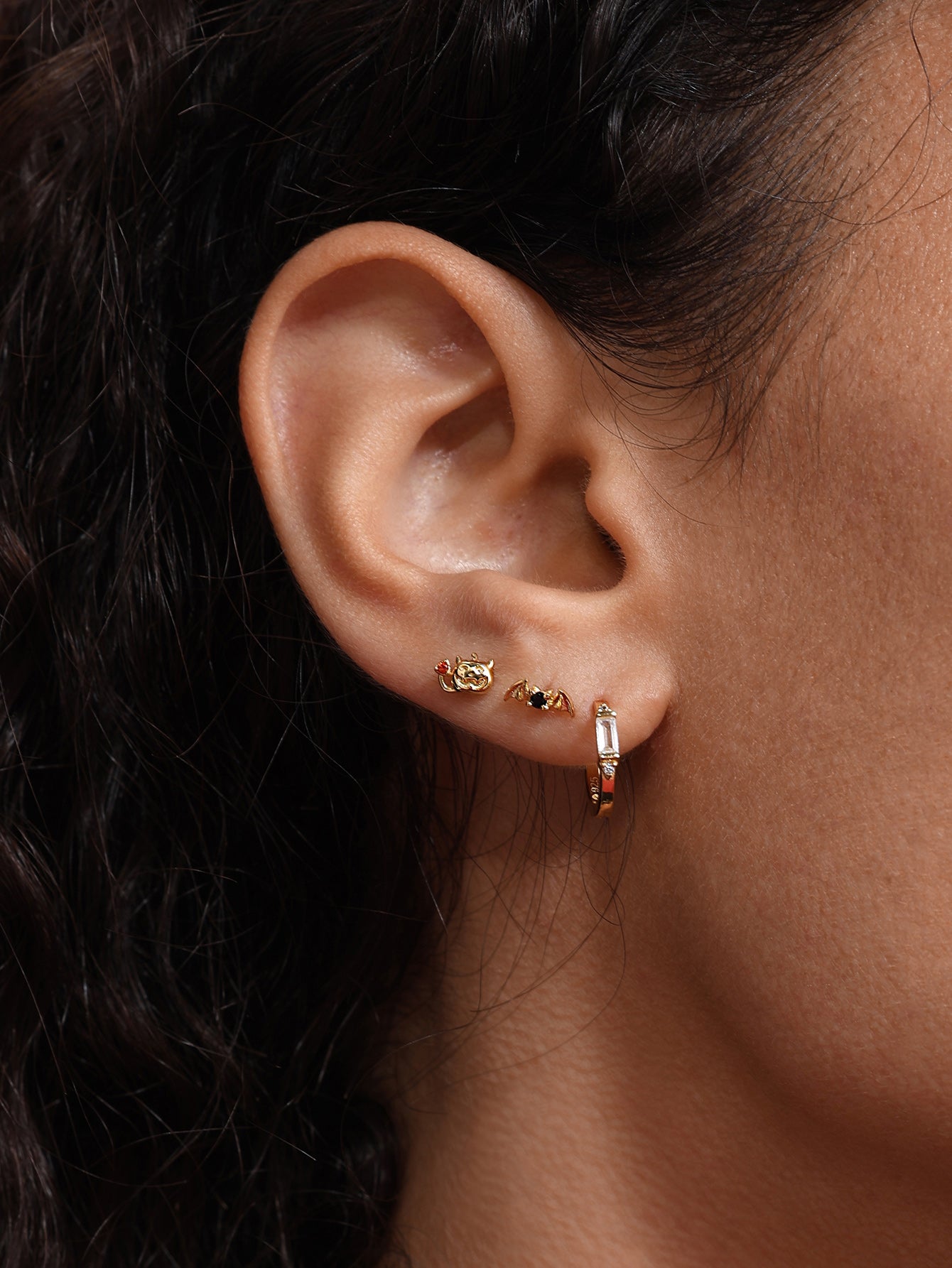 925 Sterling Zilver Halloween Spooky Pompoen Plaksteen