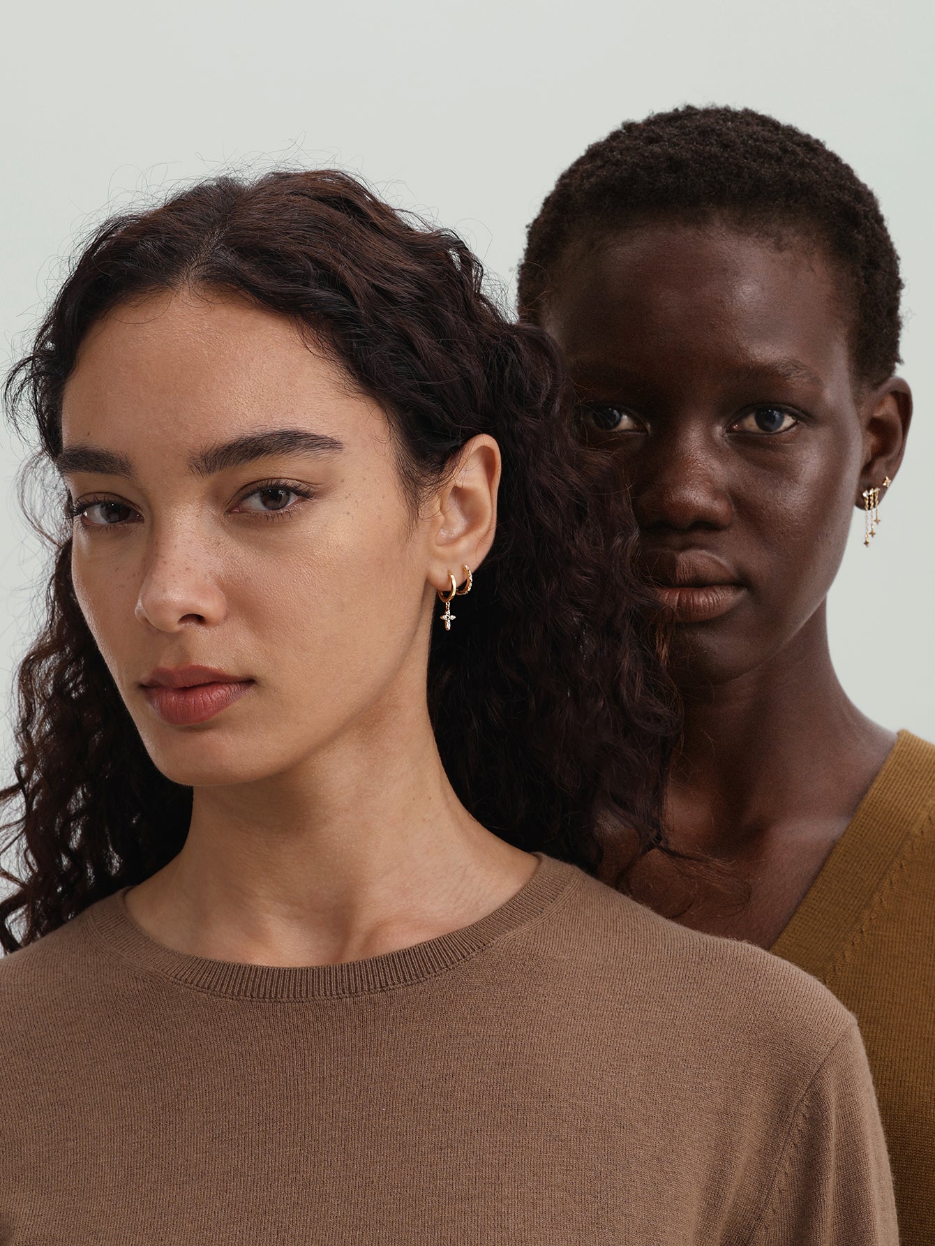 Créoles géométriques prisme en vermeil en or 18 carats