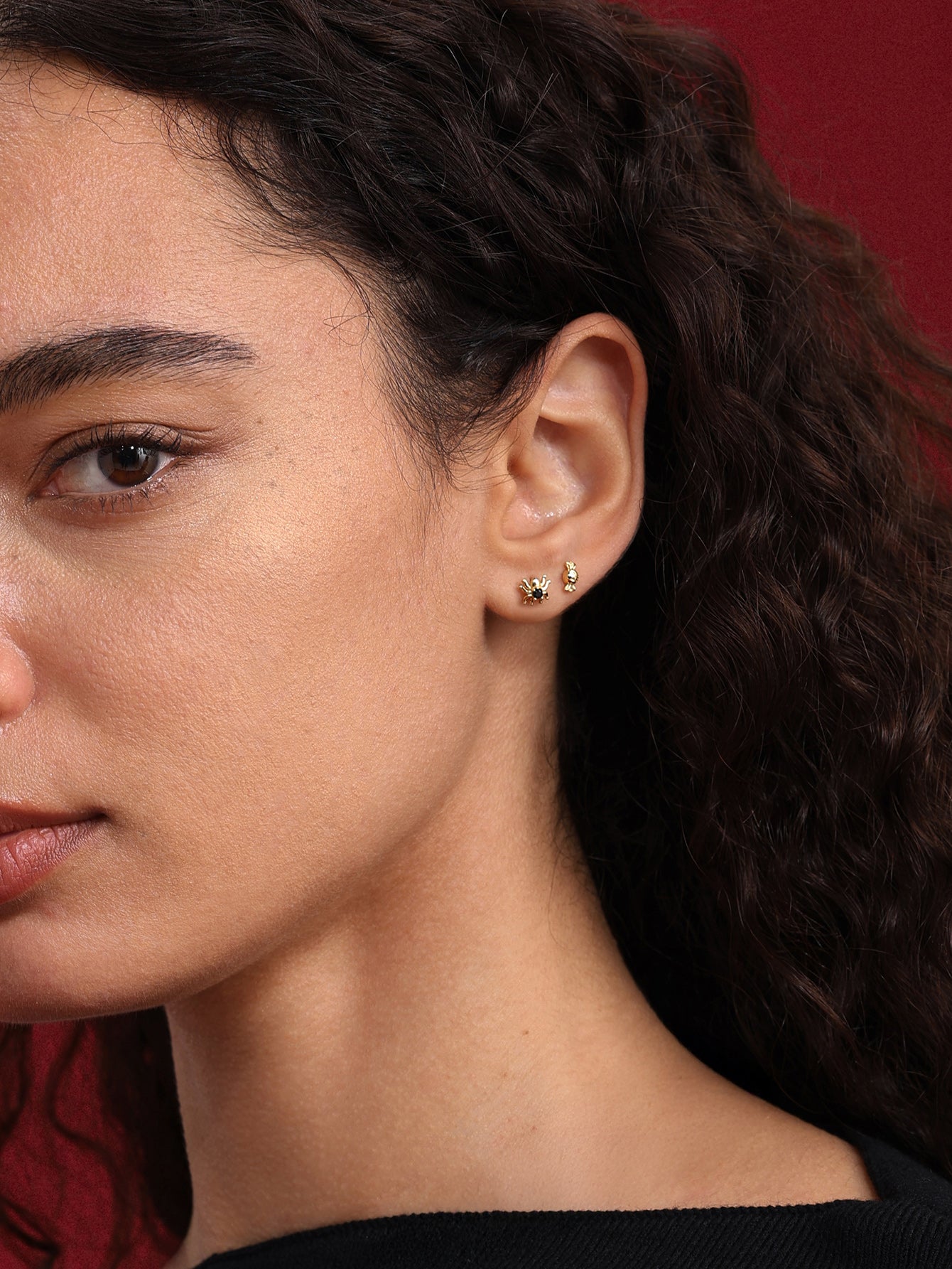 Cukierkowa czaszka ze srebra próby 925 z płaskim tyłem