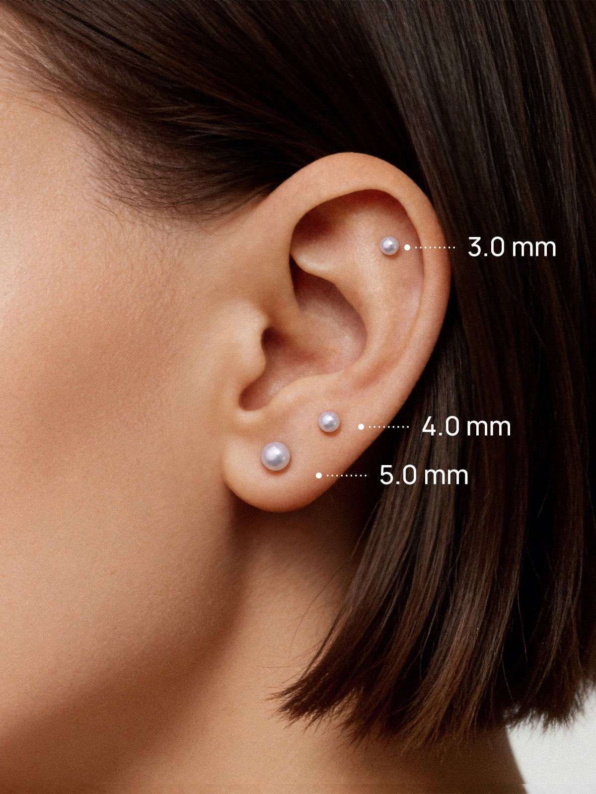 KOSINER 14K Solid Gold Classic Pearl Flat Back Stud,hypoallergenic and tarnish-proof.