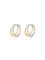 kosiner jewelry Two Tone Chunky Hoop Earrings