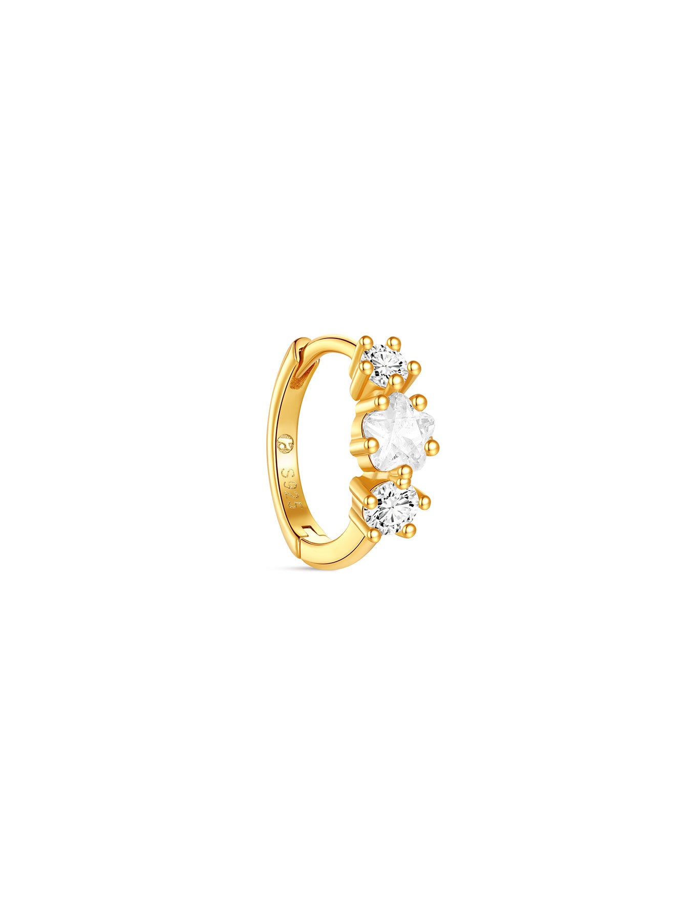 KOSINER 925 Sterling Silver Elegant Floral Hoop