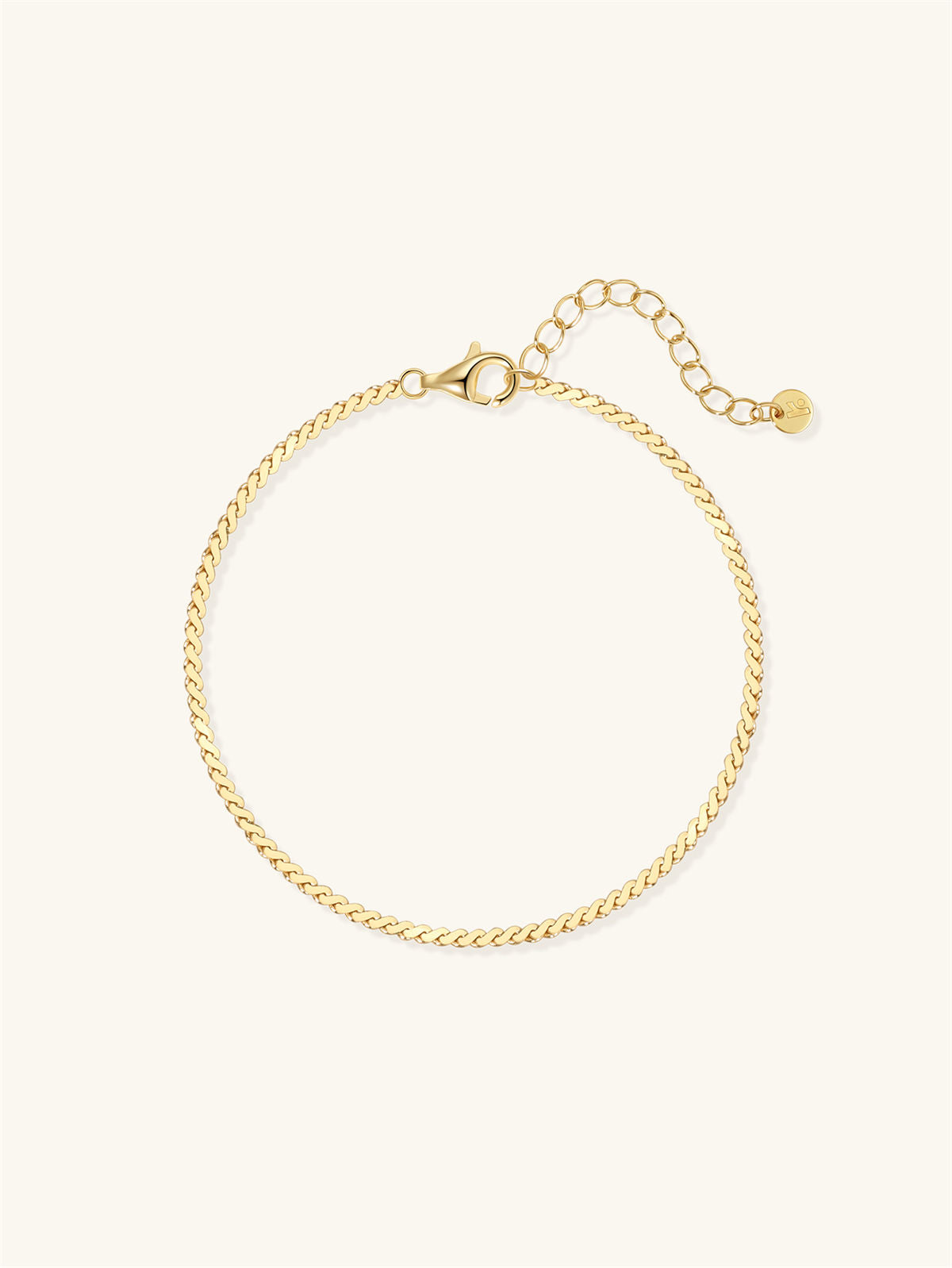 Kosiner Jewelry KOSINER 18K Gold Vermeil Serpentine Chain Bracelet