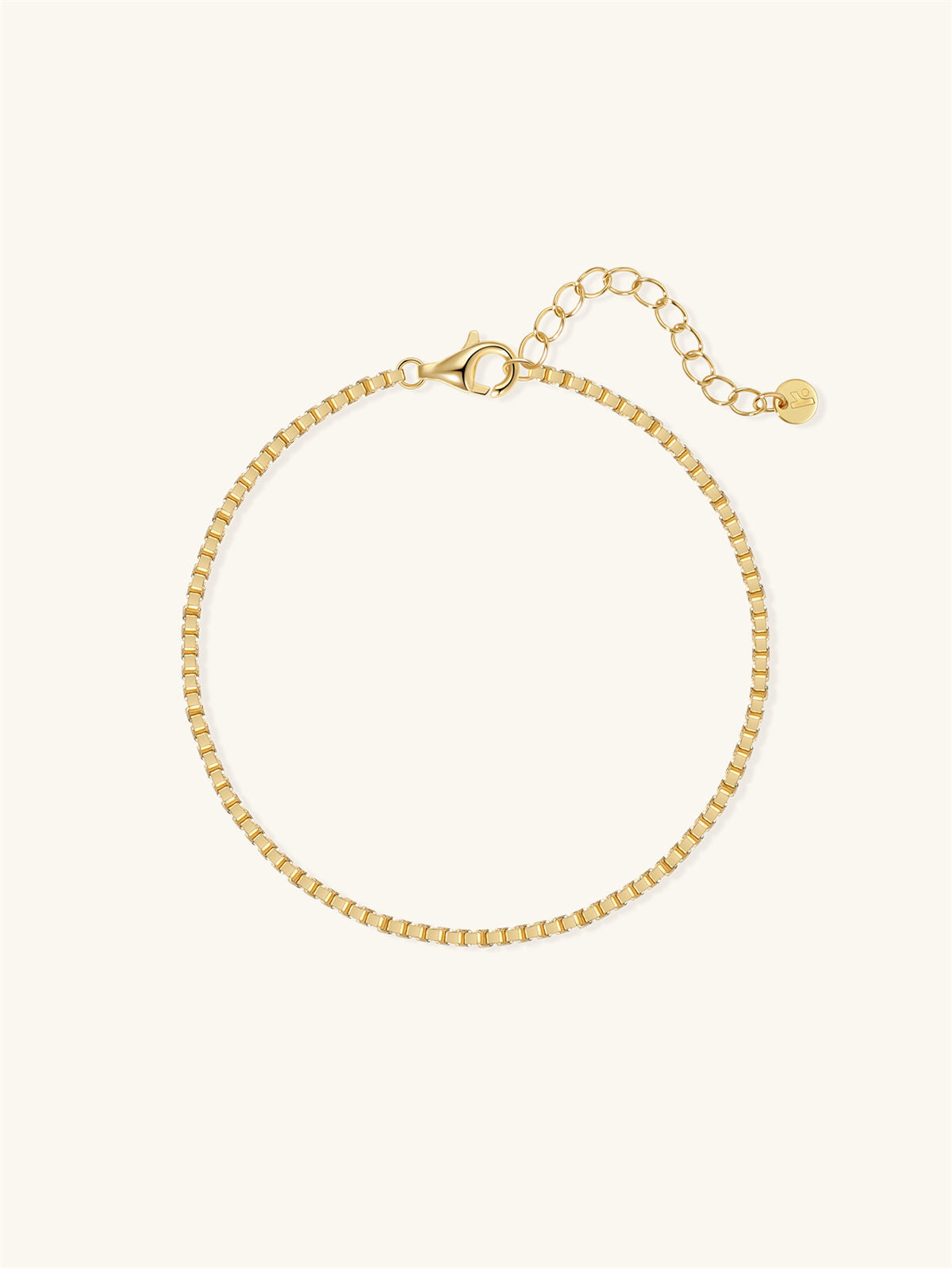 kosiner jewelry 18k Gold Vermeil Box Chain Bracelet