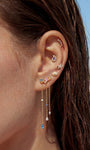 KOSINER Hypoallergenic titanium post fishbone flatback earring