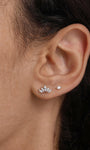 KOSINER 14K Solid Gold Marquise CZ Stud Close-Up, Ultra Shine AAAAA Cubic Zirconia