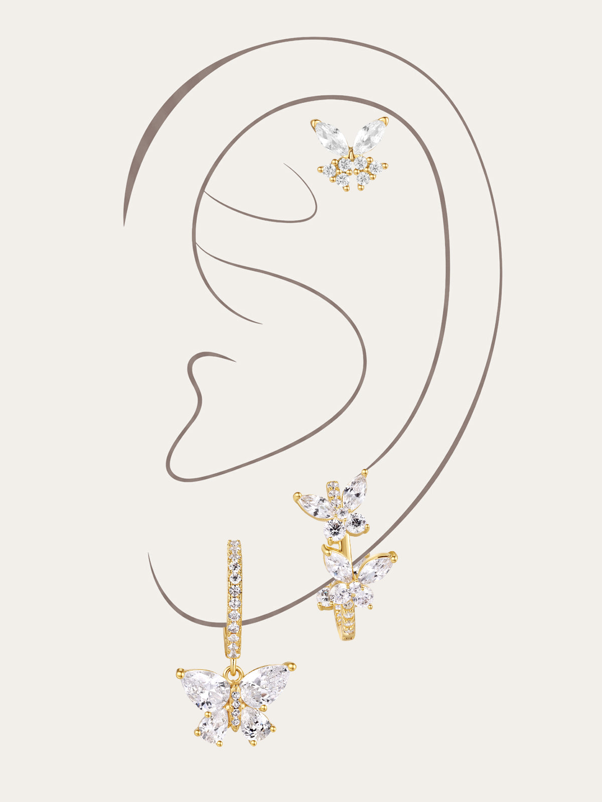 Fashionable Elegant Beautiful Butterfly Earring Collection - Kosinerjewelry