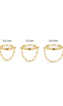 KOSINER 14K Solid Gold Chain Drop Huggie Hoop, Hypoallergenic Cartilage Earring for Helix Piercing