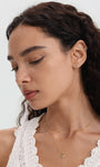 Kosiner Jewelry KOSINER Prism 14K Solid Gold Elegant Chain Pendant Hoop