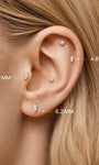 KOSINER 14K Solid Gold Marquise CZ Stud Close-Up, Ultra Shine AAAAA Cubic Zirconia