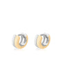 kosiner jewelry Two Tone Chunky Hoop Earrings
