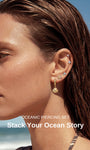 KOSINER Summer beach-inspired ear piercing set with coconut tree stud