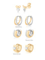 kosiner jewelry Two Tone Chunky Hoop Earrings