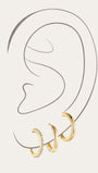 Kosiner Jewelry KOSINER 14K Solid Gold Classic Hoop Set