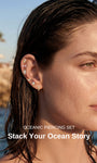 KOSINER Summer beach-inspired ear piercing set with bikini stud