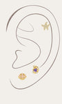 KOSINER Seaspritz 925 Sterling Silver Seaside Earring Set featuring ocean-inspired starfish, shell, and gemstone designs