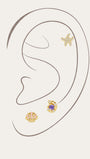 KOSINER Seaspritz 925 Sterling Silver Seaside Earring Set featuring ocean-inspired starfish, shell, and gemstone designs