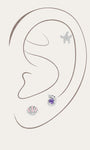 KOSINER Seaspritz 925 Sterling Silver Seaside Earring Set featuring ocean-inspired starfish, shell, and gemstone designs