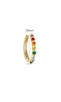 kosiner jewelry Gem Garden Rainbow Pavé Hoops in Sterling Silver