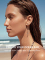 KOSINER Curated ear styling with KOSINER blue fishbone flatback stud