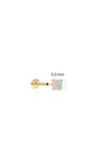 KOSINER 14K Solid Gold Minimal Round Prong-Set Opal Flat Back Piercing Stud, Nickel-Free Waterproof Tiny Rainbow Opal Cartilage Earring for Multi Ear Stack Piercing