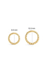 KOSINER Smooth Beaded Clicker Hoop Size Display 8.0mm & 10.0mm, 14K Solid Gold Daith Helix Piercing 