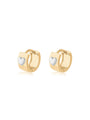 kosiner jewelry Two Tone Chunky Hoop Earrings