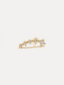 Kosiner gold plated 925 sterling silver ear climber with five graduating cubic zirconia stones.
