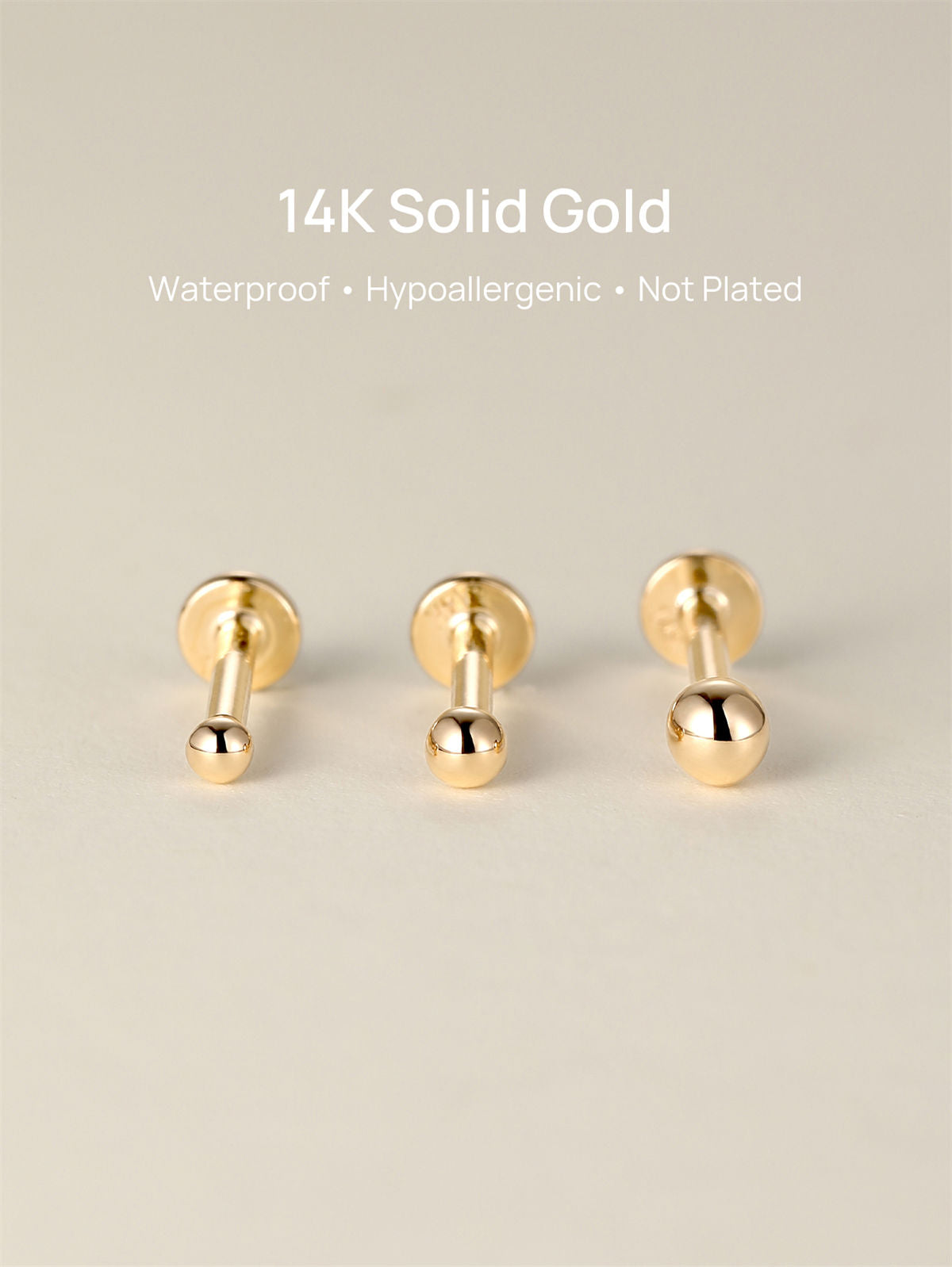 KOSINER Sleep-friendly ball piercing, no pressure, comfortable for everyday wear and sensitive skin