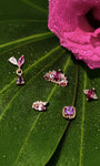 Kosiner Schmuck Gem Garden Marquise Amethyst Flatback in 14K Massivgold