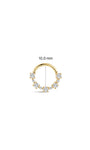 KOSINER Daith Clicker Size Guide 10.0mm, 14K Solid Gold Paved CZ Daith Piercing Hoop