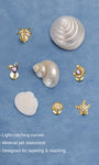 KOSINER Summer beach-inspired ear piercing set with cocktail glass stud