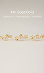 KOSINER Flower Trio Stud Ear Stack, 14K Gold Helix Conch Piercing Jewelry for Women, Waterproof & Sleep-Friendly
