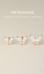 KOSINER waterproof hypoallergenic butterfly ear stud for sensitive skin and daily wear