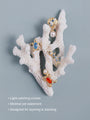 KOSINER Oceanic blue fishbone flatback stud for lobe curated ear stacks