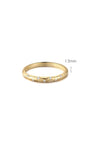 Kosiner Jewelry Crafted Hammered CZ Obrączka w srebrze