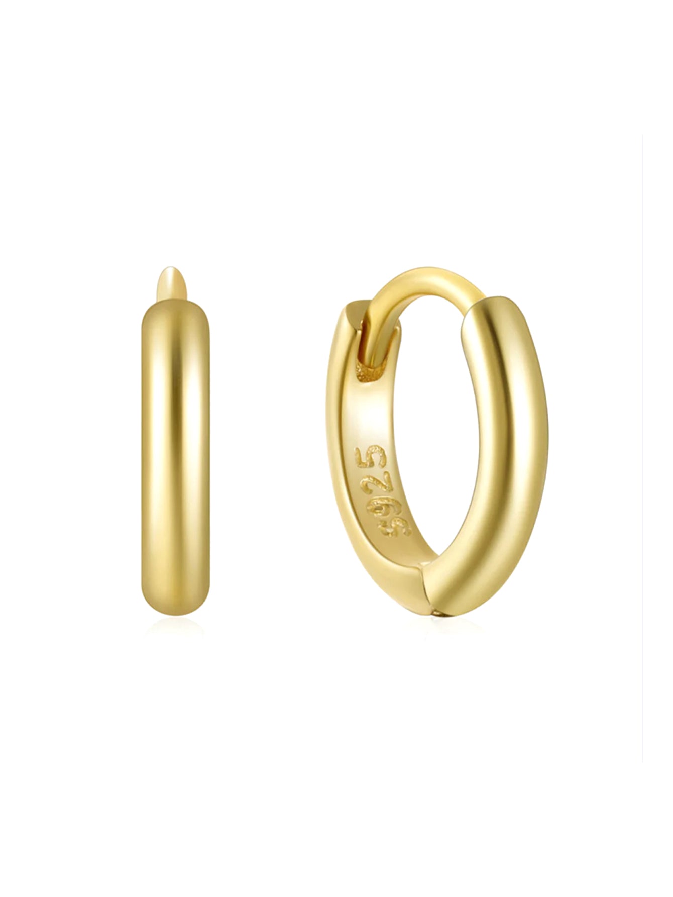 Brincos de argola casuais diários clássicos de prata esterlina S925 de vários tamanhos - Kosinerjewelry