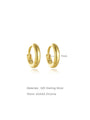 7mm gold plated 925 sterling silver hoop earrings with AAAAA cubic zirconia stones.