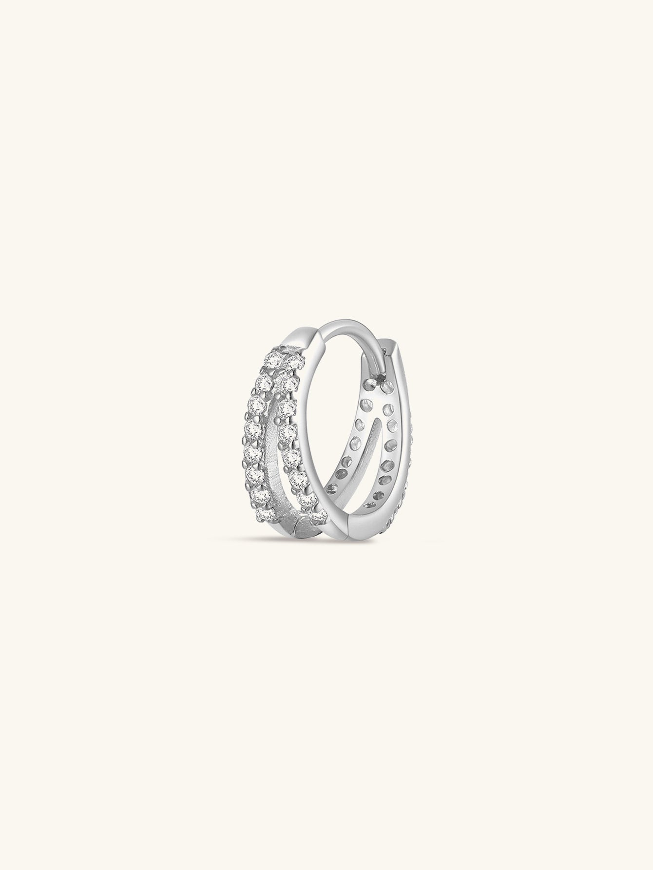 925er-Sterlingsilber, silberne quadratische Zirkon-Tropfenohrring-Serie