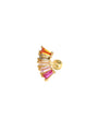 18k gold plated 925 sterling silver stud earring with colorful baguette cubic zirconia stones.