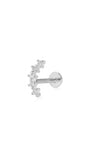 Boucle d'oreille pendante en argent sterling 925 avec pierres carrées en zircone cubique AAAAA. Hypoallergénique.